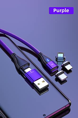 APORIA - 100W 6 ב 1 כבל טעינה מגנטי USB A & סוג C עד 3 ב 1 כולל טיפים מיקרו ו- IP מסוג C | סנכרון טעינה